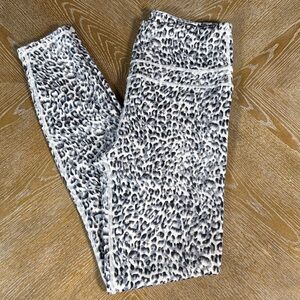 VARLEY Animal Print Leggings in Black and Cream XS
